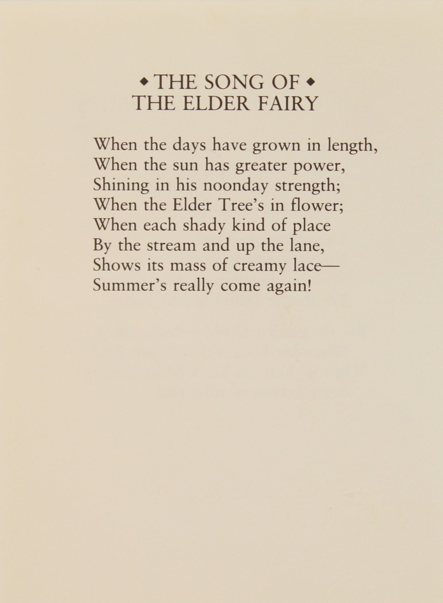 Storytime, Barker Cicely Mary, The Elder Fairy, Flower Fairies of the Trees, c1940