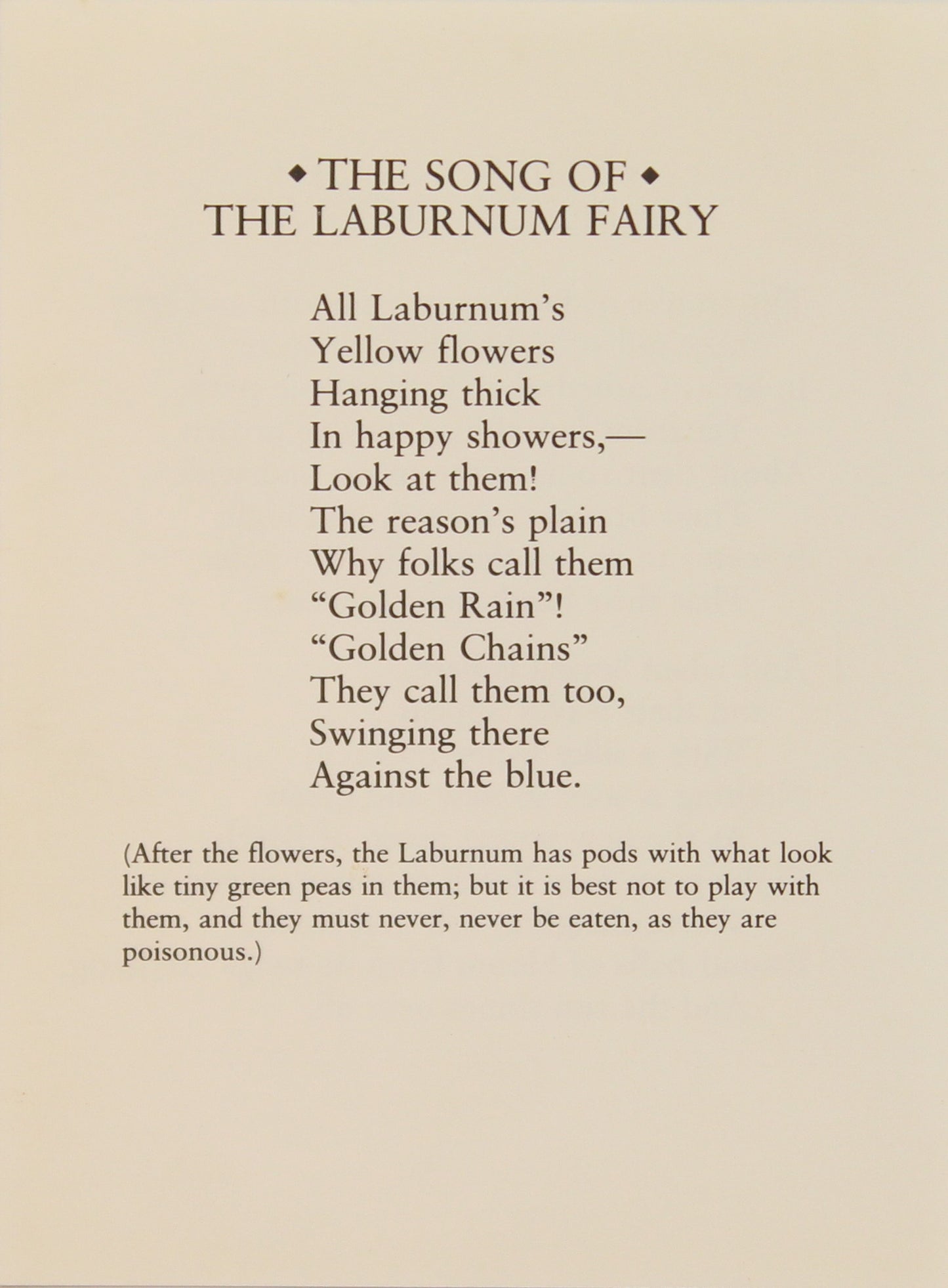 Storytime, Barker Cicely Mary, The Laburnum Fairy, Flower Fairies of the Trees, c1940