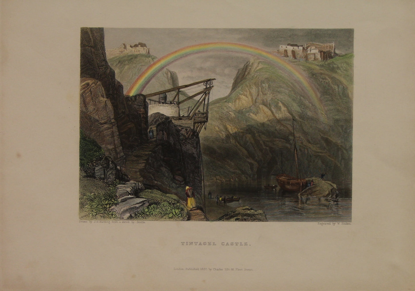Historical, Tintagel Castle, c1837