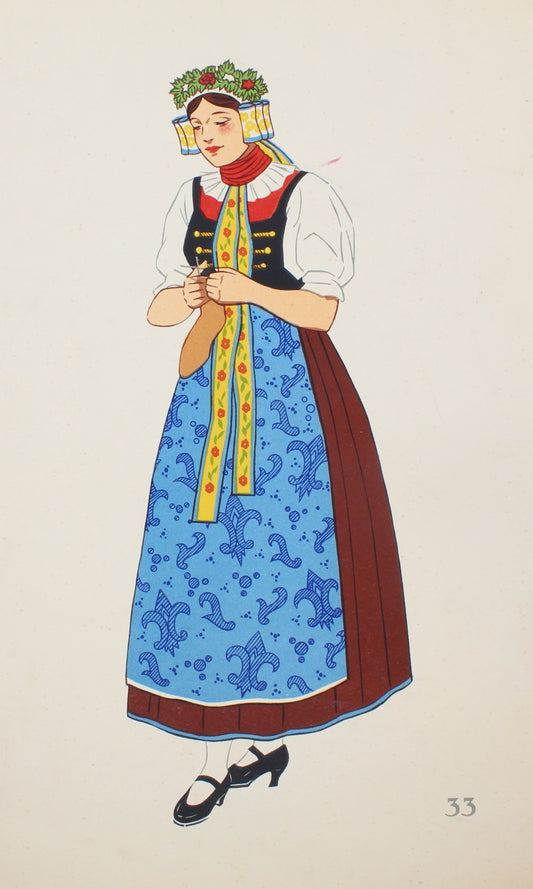 Costume, Polish National, Lepage-Medvey, Young Girl, Poland, 1939